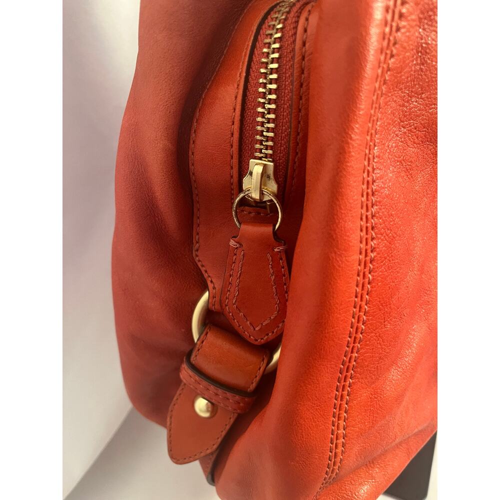 Coach Orange Leather Hobo Bag Large Slouchy Vintage Shoulder Bag - Picture 3 of 9